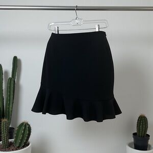 Clues Black Ruffled Mini Skirt